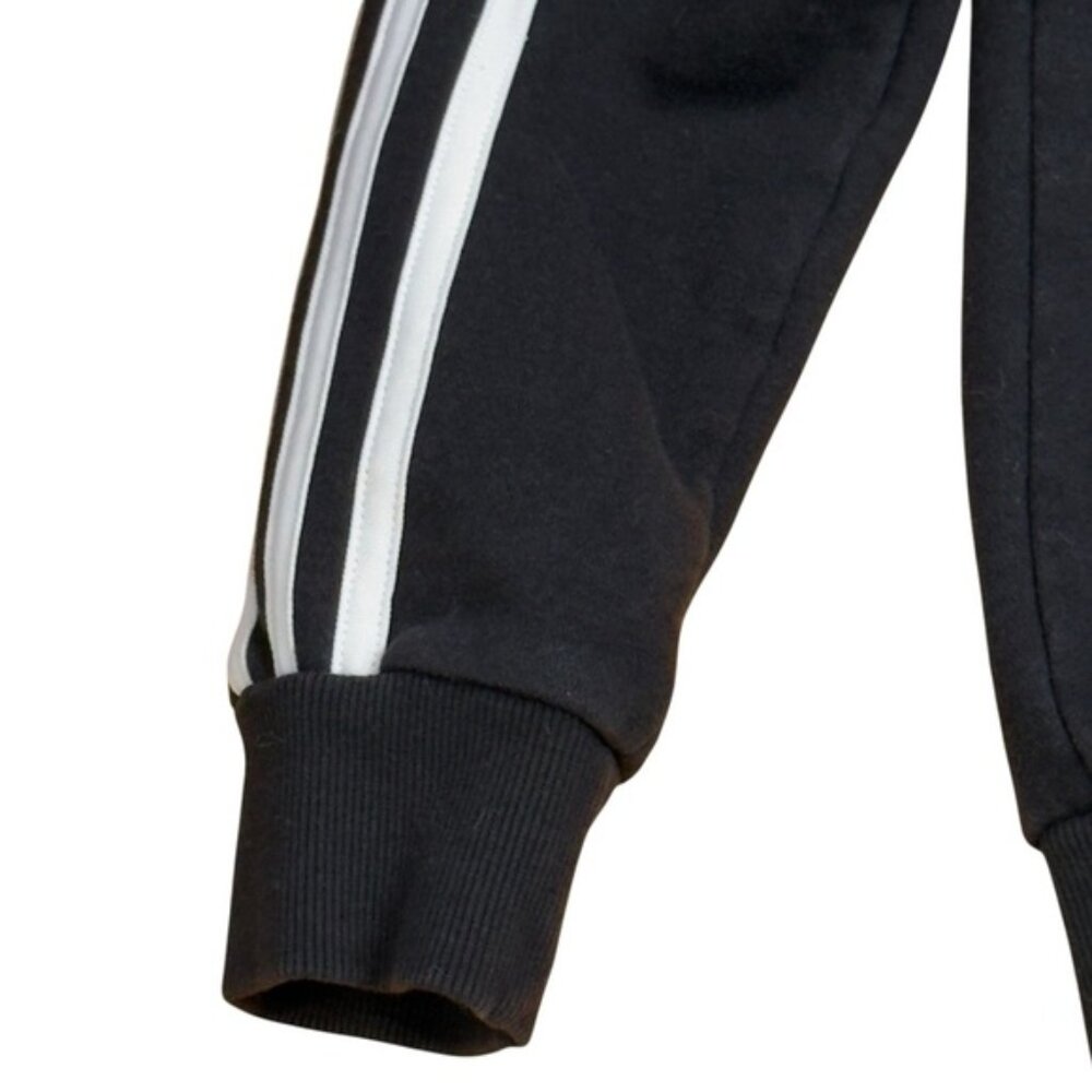 Adidas Women’s M‎ Black 3 Stripes Crewneck Sweatshirt Fleece Pullover